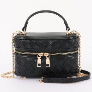 Embossed Vegan Leather Vanity Bag